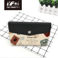 Retro stamp style PU cosmetic bag