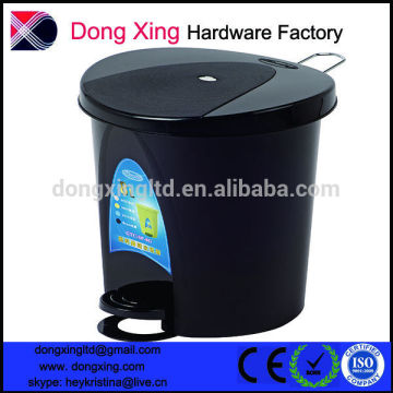 10L plastic silent pedal trash can