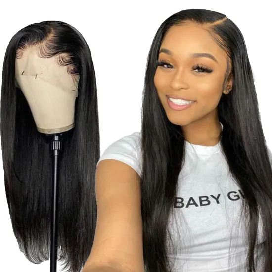 Wholesale bone straight highlighted lacefront wigs curly peruvian virgin real human hair wig