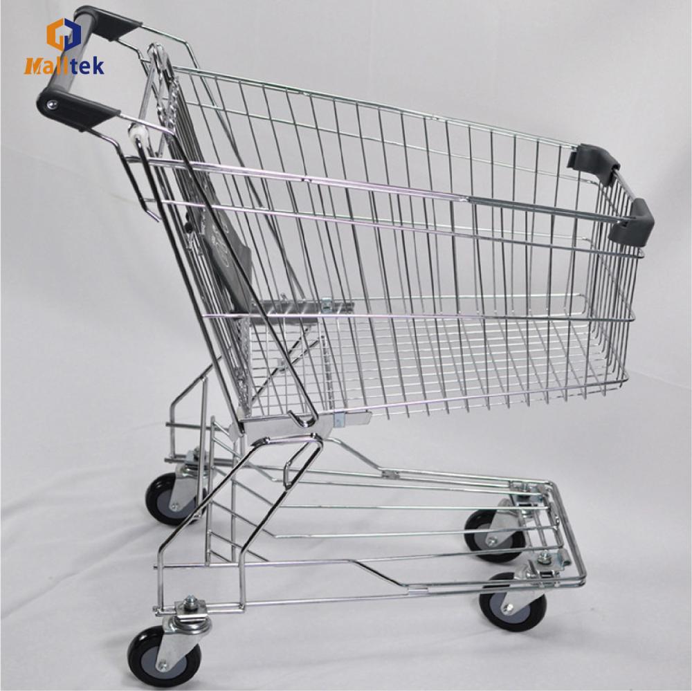 Cheap grey Asian metal Grocery Trolley