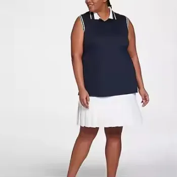 Custom Women's Plus Size Golf Sleeveless Polo, 100% Cotton, Spring Summer Wholesale Clothing