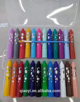 24-color silky crayon,non-toxic wax crayon,painting crayon for kids,twisted crayon