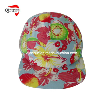 Polyester Foral 5 Panel Leisure Caps and Hats (ZJ-6287)