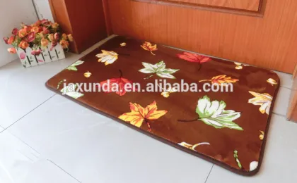 soft chinese classical pattern home decorative coral fleece bath mats