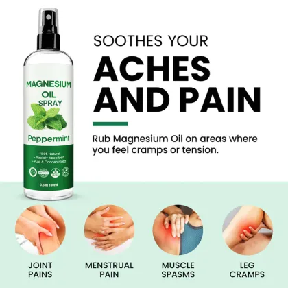 Minerals Magnesium Oil Spray for Muscle Relief Calm Sleep