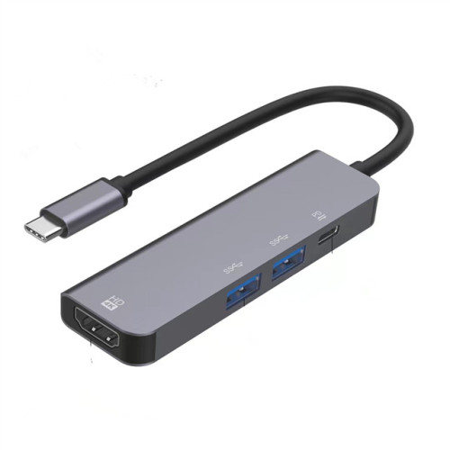 4-in-1 USB3.0 PD Data Type-C HUB محطة إرساء