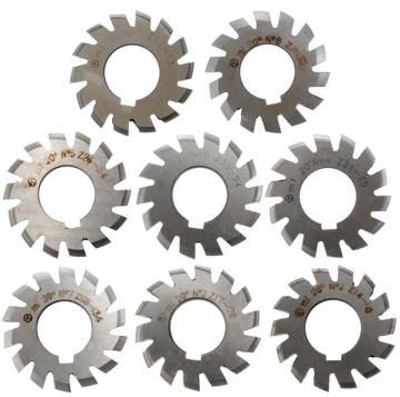 Anpassbare DIN 3972 Hochgeschwindigkeits -Stahl (HSS) -Heeger in verschiedenen Größen (M1, M1.5, M2, M2,5, M3, M4, M5, M6, M8, M10) - 6542 Material für das Getriebefräsen