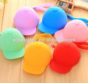 cy277 Silicone Hat Coin Purse Cute Kids Cartoon Mini Wallet Kawaii Bag Coin Pouch Children Purse