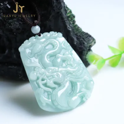 Wholesale Natural Burma Dragon Jade Pendant Necklaces: Handcarved Jadeite Charms