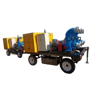 100ZW-100-20 Mobile Trailer Diesel Self-Priming Sewage Pump for Agricultural Irrigation and Wastewater Treatment