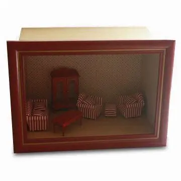 Room Box Composed of Sofa, Guest Table, Storage Cabinet