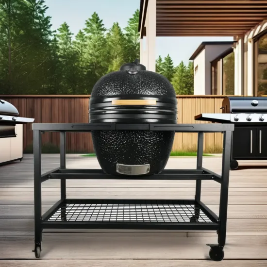 Ceramic Built-in Grill for Camping: Auplex Asadores 27-Inch Charcoal BBQ Kamado Outdoor Grill