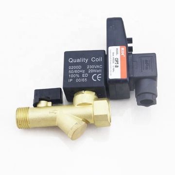 Pneumatic Timer Auto Drain Valve - OPT Water 1/2" Electrical Drain Solenoid Valve for Air Compressor