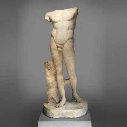 Antique nude human body sculpture crafts marble male nude sculpture