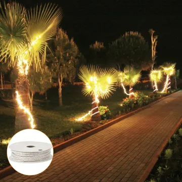 Solar-Powered Waterproof LED Strip Lights - Bright Lamp Beads Flex Strip