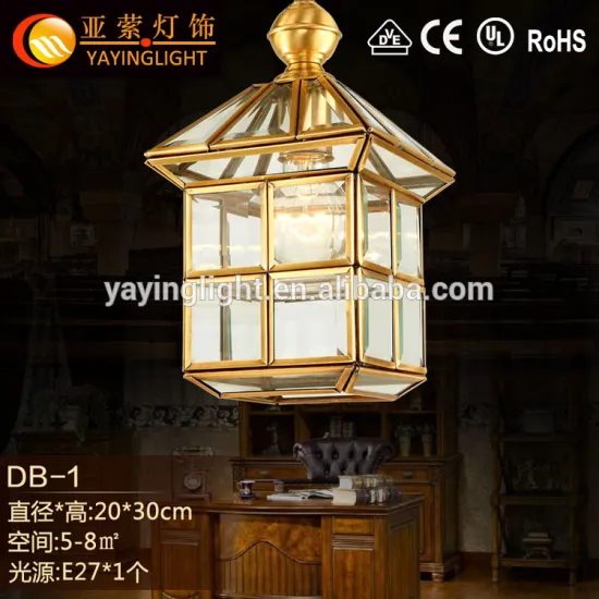 European copper marble pendant house shape, living room restaurant bedroom hotel engineering drop pendant