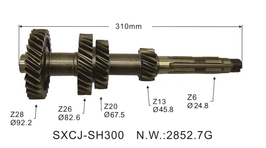 MR305439 Auto Parts Transmission Gear Shaft 28T-26T-20T-13T-6T for Mitsubishi