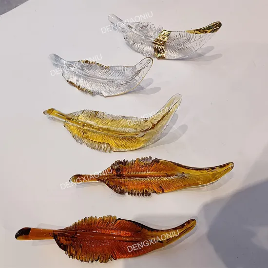 Modern Maple Leaf Chandelier: Large Glass Pendant Lights for Hotel Lobbies