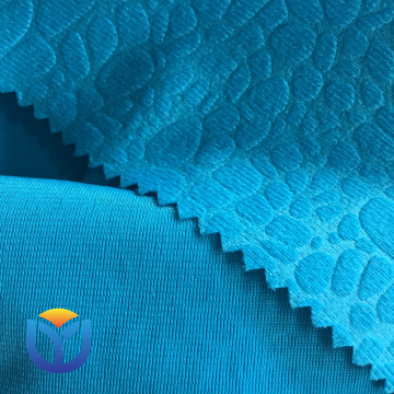 100% polyester tricot brush fabric super poly embossed printing