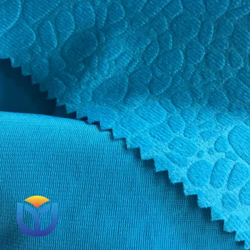 100% polyester tricot brush fabric super poly embossed printing