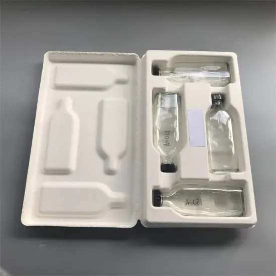 Dry press bagasse molded packaging wine bottle box