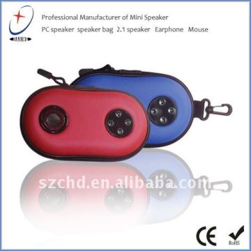 Mini speaker bag with FM radio