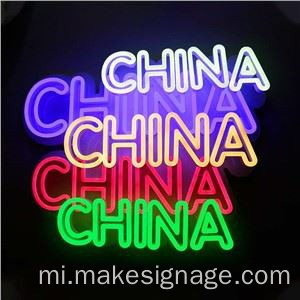 Ko nga tohu acrylic neon o waho