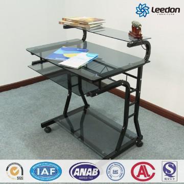 Leedon LD-703 black tempered glassComputer Table