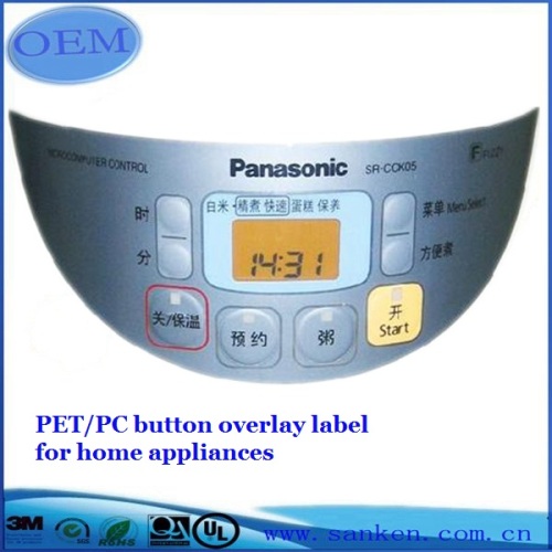 Rice Cooker Button Overlay Label