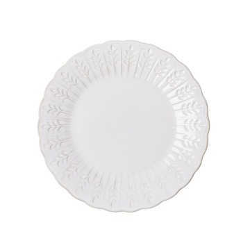 Modern Floral Embossed Porcelain Plates for Pasta Soup in Restaurants