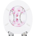 MDF Toilet Seat Soft Close in pink-flower Patterns