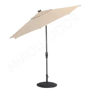 Solar-Powered LED Patio Garden Umbrella Light with Auto-Tilt Crank for Outdoors