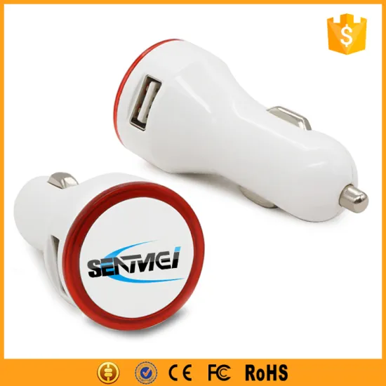 2017 new model 5V2.1A dual usb car charger with custom logo