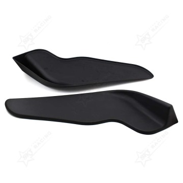 ABS Plastic Bumper Splitters Kit - Black Front Bumper Spoiler Canards Diffuser Lip Wrap Angle Splitters