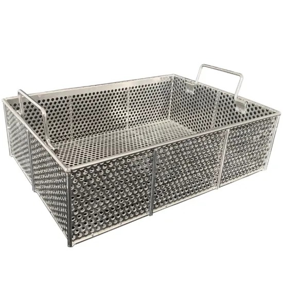 Stainless Steel Wire Mesh Baskets with Lid for Hotel Kitchens