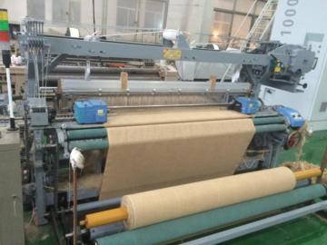Yuefeng brand shuttless rapier loom weaving jute fabric