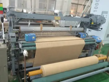 Yuefeng brand shuttless rapier loom weaving jute fabric