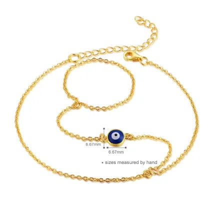 Turkish style zircon stone blue evil eye jewelry