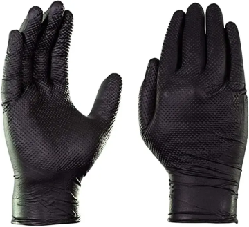 Custom Industrial Nitrile Gloves with Diamond Texture for Food Service and Car Repair