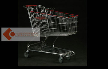 210l Shine Heavy Duty Shopping Trolley / Trolleys With Chrome Plated