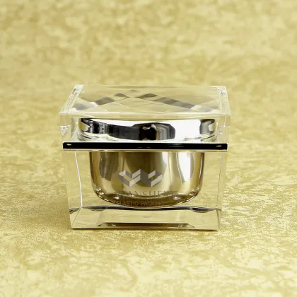 plain 50g skincare lotion jar wansheng packaging
