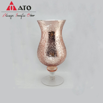 ATO Embossed candle holder with sprayed Rose color