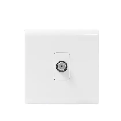 1 Gang TV Satellite Outlet White TV socket
