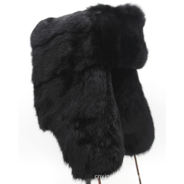 Fashional hare rabbit fur russian fur hat