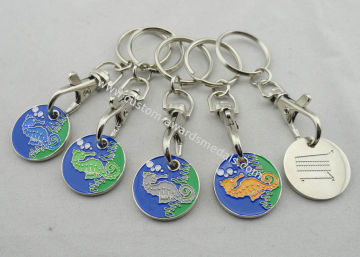 Iron, Zinc Alloy, Aluminum Custom Seasaw Trolley Coin With Soft And Key Chain Attached