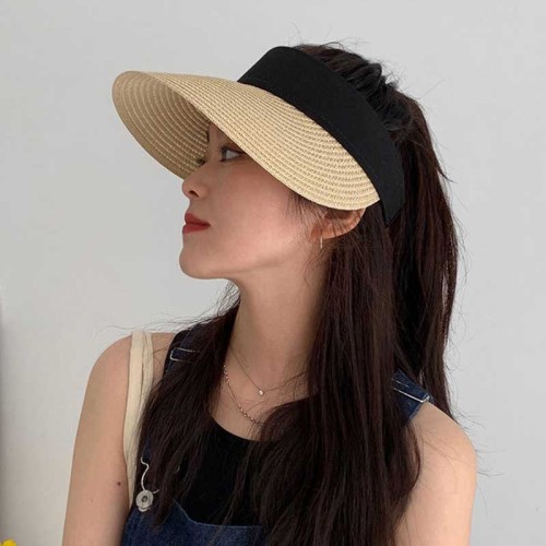 Ladies Sun Hats Foldable Summer Topless Sunhats Supplier