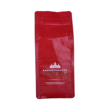 Kaffe bønne pakkesekk enveis eksosventil aluminium folie firkantet bunnpose