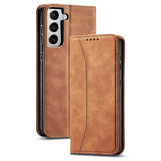 PU Leather Magnetic Flip Wallet Phone Case Stand for S24 Ultra/S23 Plus