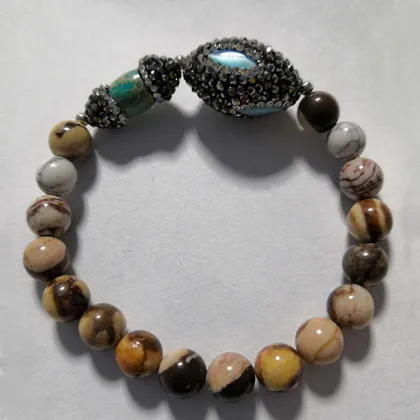 New trendy lucky green turquoise stone bracelet accessories