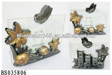 6 inch ladybug glass photo frame